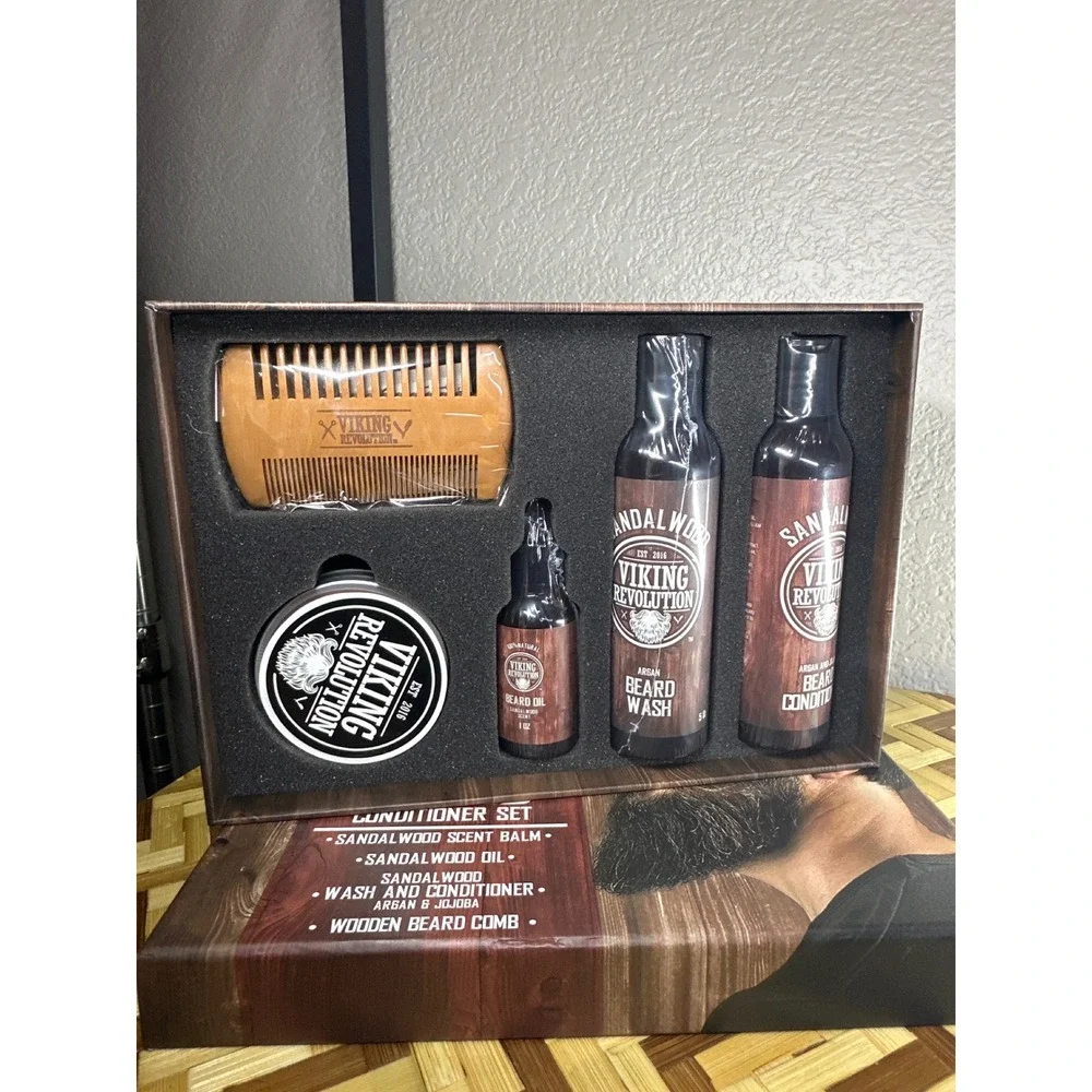 Viking Revolution Sandalwood Beard Care Kit 5pc Set